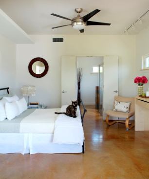 One of the bedrooms in Heather’s Home.