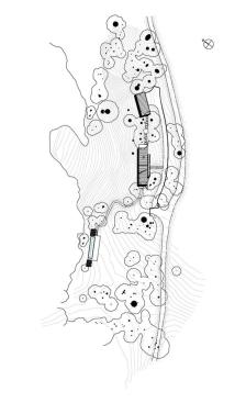 The homes site plan. 