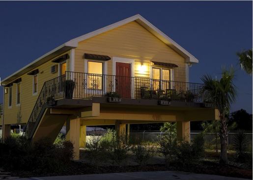 ForeverHome looks like a typical New Orleans shotgun, but its maker says it will withstand up to 200-mile-per-hour winds.