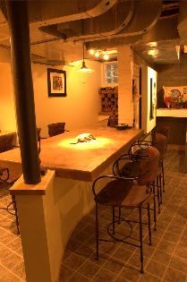 The clients, eclectic art collectors, were looking for a space they could describe as "Mexican Sushi restaurant."