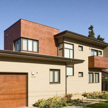 The Singh/Hee Residence in San Jose, Calif., displays the various elevation possibilities of SIPs.