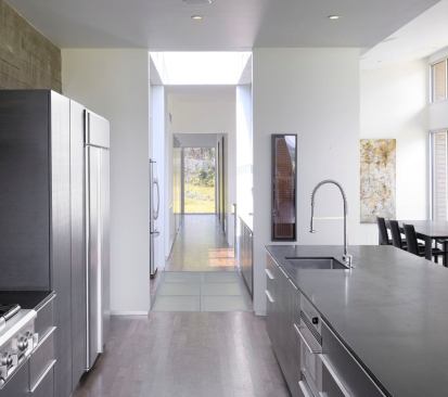A skylight illuminates the pantry.