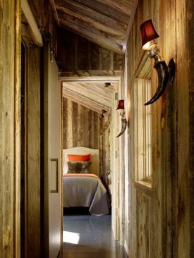 Looking from the original cabin into the addition.