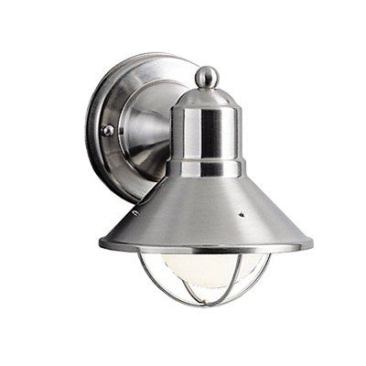 Priced at $50, the 9021 Seaside outdoor sconce from Kichler Lighting is perfect for a cottage near the water. It’s made from aluminum and stainless steel and is 7½ inches long and 6 inches wide. www.lightinguniverse.com.