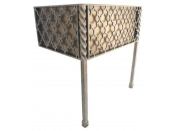 Iron Design  Reminiscent of iconic New Orleans wrought iron, the Vicotira vanity base features twisted square legs and an intricate quatrefoil pattern backed with sheet metal. Victoria is one of a collection new vanity bases from Urban Ironcraft. Choose from seven durable finishes and three different widths. 
Urban Ironcraft | 800.316.4240 | urbanironcraft.com