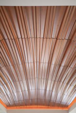 A detail shot of the living room ceiling.