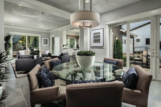 The dining rooms and family rooms in the Rose Lane community are open to the outdoors.