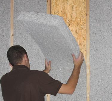 Cellulose Material Solutions  ECOCELL may be the first cellulose batt insulation on the market. Designed for 2x4-stud framing, the product has an R value of 13 and is easy to handle and install. No itching here for installers; this product is made mostly from post-consumer recycled newspapers. Expect to pay $1 to $1.50 per square foot. 
www.cmsgreen.com.