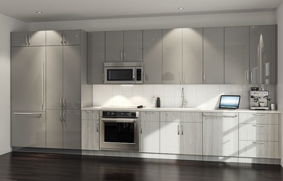 The rendering for one of the 41 new kitchen designs available for Surge Homes properties.