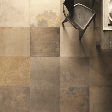 Monocibec Available in four modular sizes and three color options, Camelot presents a versatile aesthetic that is at once industrial and traditional. An interpretation of concrete, the eclectic style contrasts stone, cement, and mineral graphics for a blend of neutral shades. The manufacturer’s Major line is designed for outdoor use, making it possible to create a seamless indoor/outdoor floor installation.