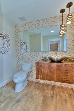 All of the home's bathrooms use water-saving faucets and toilets.