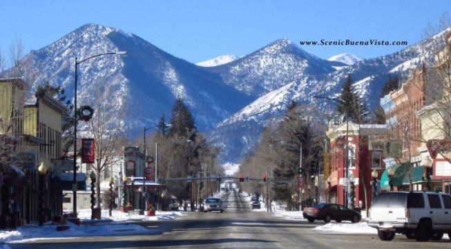 SOUTH MAIN The town of Buena Vista is a walkable community on the Arkansas River.