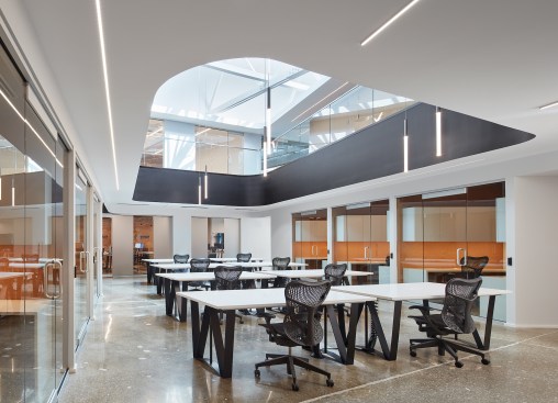 Communal Work Space + Office Pods