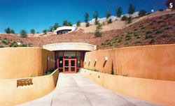 Marin County Jail, San Rafael, Calif. DMJM H&'s jail has six pods that contain 222 cells. It is recessed into the hillside and has skylights providing natural light.