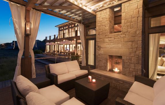 What the owners like best about the house is that it "offers both a feeling of privacy and a connection to the environment." The home has 180-degree views of Provincetown Harbor.