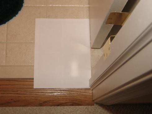 The door can swing completely out of the opening.