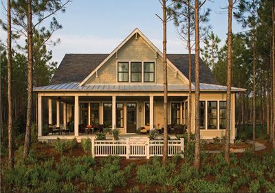 Located in a breezy beach community along Florida's northwest coast, this 3,544-square-foot idea house has just about every thoughtful detail an empty-nester could wish for—generous display shelving for art and collectibles, built-in bunks for grandchildren, tactile indulgences such as reclaimed wood floors, and a dedicated “work room” off the kitchen, complete with storage cubbies, a pet feeding station, and an island for dropping off groceries.