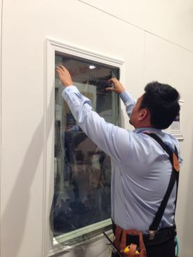 If you’re looking to help your clients save energy, and possibly expand your service menu, check out the opportunities afforded by Eastman’s window film division. With products ranging from heat-blocking Low-E films, to frosted privacy solutions, to tough safety films that can protect against airborne debris, Eastman has a solution for just about any remodeling job. The low-E films can help lower a home’s cooling costs by as much as 40%, and shields 99% of ultraviolet rays! The company offers installation training for pros that want to take on the task themselves, or can point you to a partner in your area to bring that value to your clients. Live demonstrations at the show proved that a trained installer can apply a flim faster than you can say, “can someone close those blinds?”