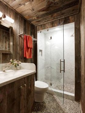 The bedroom and bathroom had to fit into 400 square feet, because code requires that guest houses in Wyoming can't exceed 1,000 square feet.