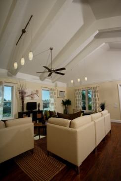The company even casts roof rafters in the house for strength and interest.