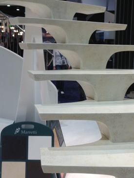 Marretti  Italian-crafted stair systems from Marretti are now available in several additional lavish styles. Choose from wood treads with sculptural steel railings or old-world stone formed into a space-age style. www.marrettistairs.com