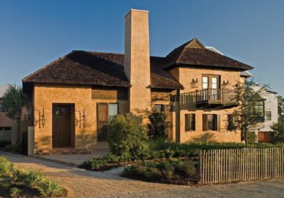 The prevailing architectural style in Rosemary Beach is “Dutch West Indies,” but the family that commissioned this 5,500-square-foot residence wanted a home blending Italian and Moroccan influences. Fortunately, the irregularly shaped lot was the biggest and farthest from the beach in the TND, which gave them some latitude to break the rules.