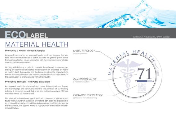 The Material Health label focuses on the human health effects of materials.