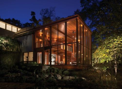 2009 Outdoor Spaces' Winners
2009 Grand Award -
Winding Lane Porches, Greenwich, Conn. The versatile, three-story main porch serves as a space for entertaining, lounging, or quiet contemplation of the water and woods outside.