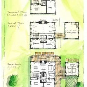 A concept floor plan for one of the homes.