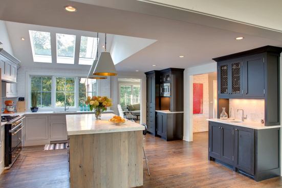 The kitchen and dining room were flipped to improve functionality and flow.