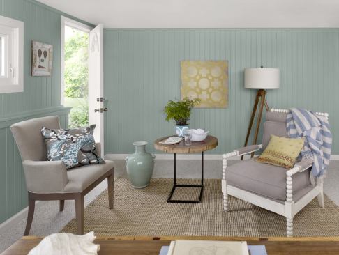 Banjamin Moore also included pale hues in their selections.