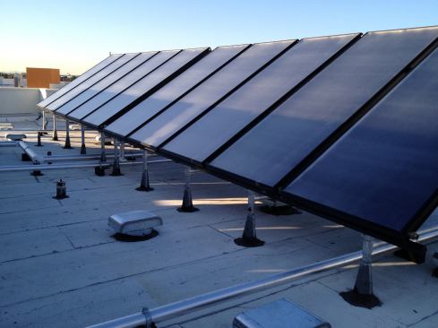 Solar domestic hot water is an effective environmental measure in affordable housing.
