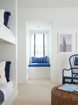 Off-the-shelf cabinets and shelves are ordered in bulk then put together in creative ways.