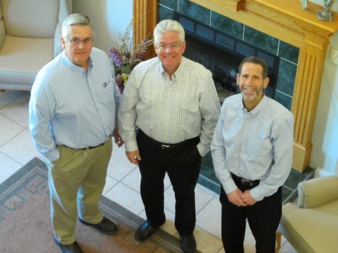IBS’s corporate team is led by (from right) by Steve Scheinkman, its president and COO; Rob Ebbets, its senior vp of marketing; and Jack Gizienski, its senior vp of operations. They say the key to their company’s success is and will be the strength of its local factory’s management.