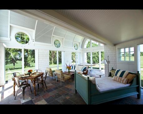 The screened porch is the perfecct place to enjoy the summer breeze, and there's room for sleepover guests, too.