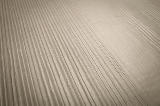 Blend by Fioranese Ceramica fuses the looks of concrete, wood, and cardboard (shown here) into one collection. The concrete tiles are available in six colors, two sizes (24 inches by 24 inches and 12 inches by 24 inches) and three finishes. The collection also includes “colored-wood" tiles and cardboard-inspired wall tiles. www.fioranese.it.