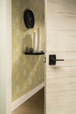 For interior doors, matte black’s versatility enhances traditional settings, while making a bold statement in any contemporary environment. The finish is available in Schlage's Century and Greenwich deco collections, which fit most common residential door preps.