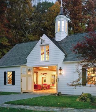 Agoos/Lovera Architects was challenged with converting an early–20th-century Connecticut horse barn into a recreation facility and guesthouse for family gatherings.