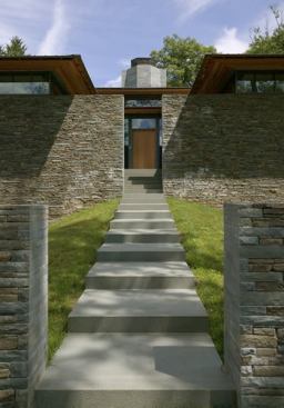 Formidable bluestone walls protect both the site and the building itself.