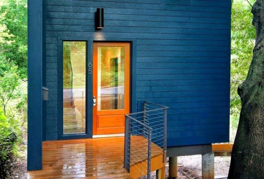 3rd Place Juried Winner

The 2013 Rebecca Hedly House, aka the Blue House, Asheville NC.  Designed by Maria Rusafova of Rusafova Markulis Architects, Asheville.  Built by owner Rebecca Hedly.  Structural engineering by McDonald Structural Engineering.  Photos by Jennifer Coates.