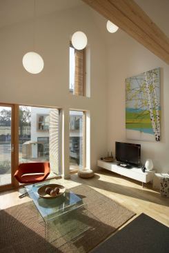The Lighthouse’s lounge area is marked by high ceilings and a light-filled open plan.