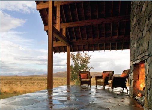 With views that stretch for miles and nary a neighbor in sight, one does not need a porch railing for privacy.