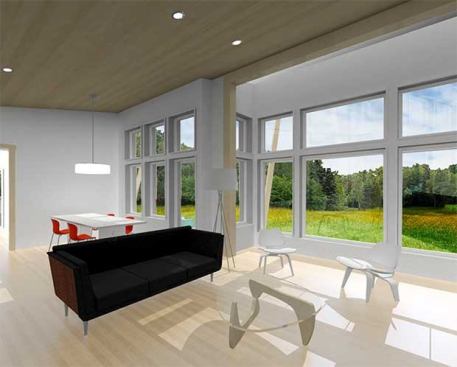 A rendering of the interior of the Zum plan.