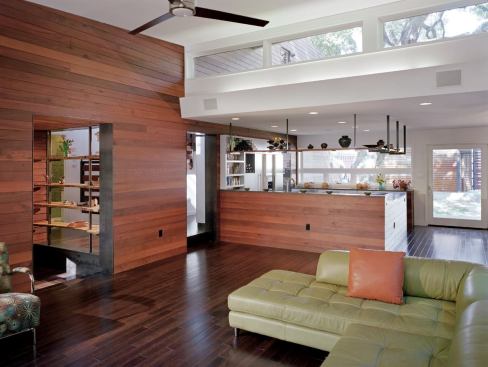 The eco-friendly aspects of this Austin, Texas, house-including high-efficiency systems, low-VOC paints, daylighting, and sustainably harvested and salvaged wood-will appear in most custom homes by 2020.