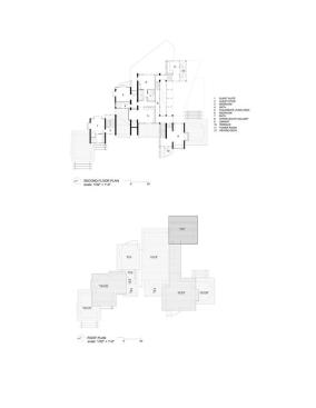 The project's second floor and roof plans.