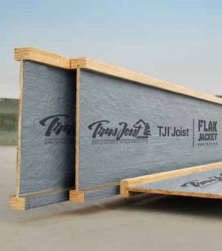 Trial by Fire  Weyerhaeuser has added Flak Jacket protection to its Trus Joist TJI Joists to meet building code requirements for fire resistance. The specialty coating provides a simple way to achieve one-hour floor/ceiling assemblies and to comply with the new 2012 IRC fire protection requirements in multifamily buildings and single-family homes. 
Weyerhaeuser Wood Products. www.woodbywy.com. 
—N.M.
