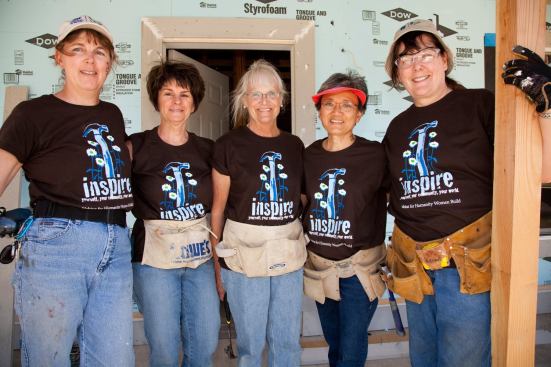 TACOMA, WASHINGTON, USA (7/23/2010)--- Group photo of Women Build volunteers led by longtime Tacoma-Pierce County Habitat volunteer Alison Paradise (far left.)  ---©Habitat for Humanity/Steffan Hacker