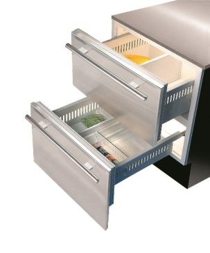 Appliances in Drawers: Refrigerator drawers are easier to access and don't require as much bending.