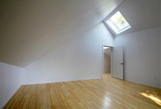 The students used bamboo floors throughout the house.
