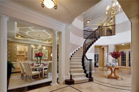 A view of the foyer in one of K. Hovnanian’s plans available at Willowsford.